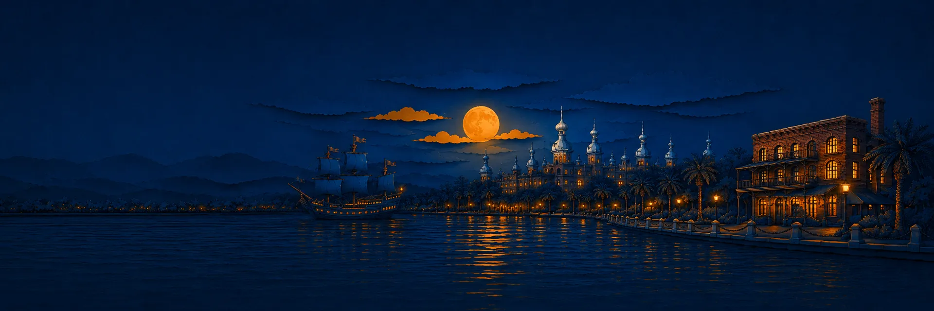 Paper cut illustration of Tampa, Florida landmarks