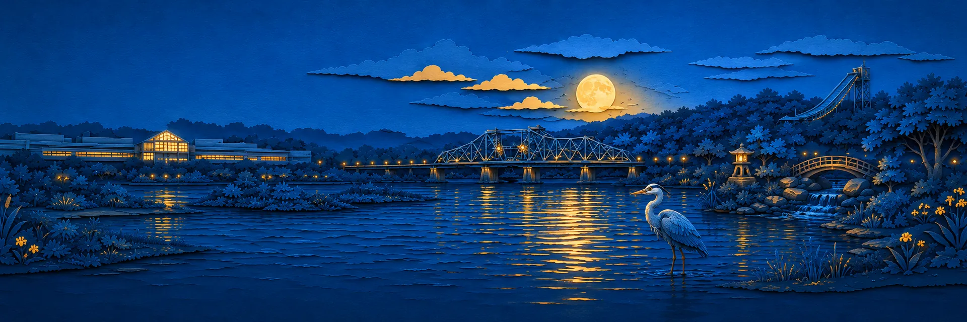 Paper cut illustration of Bloomington, Minnesota landmarks
